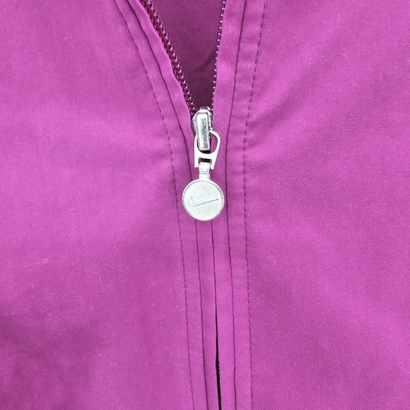 Nike purple striped embroidered windbreaker jacket women's size large - Picture 3 of 7